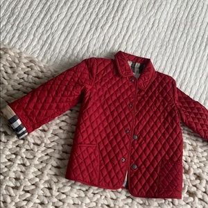 Burberry kids jacket red